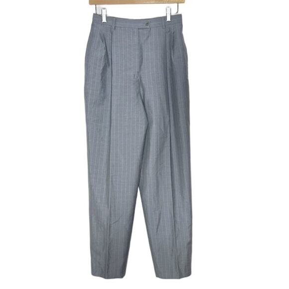 Lafayette 148‎ New York Women's Gray Pinstriped Pants Size 4 Wool Trousers - Picture 3 of 6